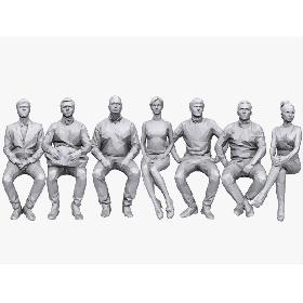 Lowpoly People Sitting Pack Vol. 3